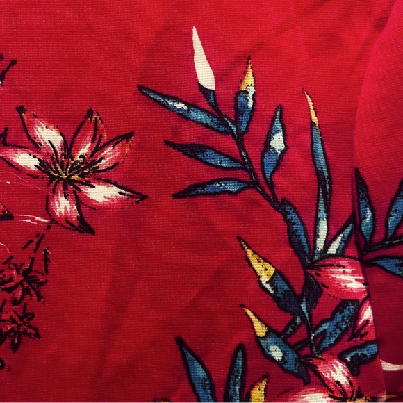 2/$35 K. Jordan Pretty Red Floral Dress Small S - Picture 5 of 6
